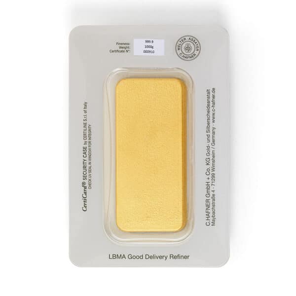 Goldbarren 1000g - C. Hafner – Bild 2