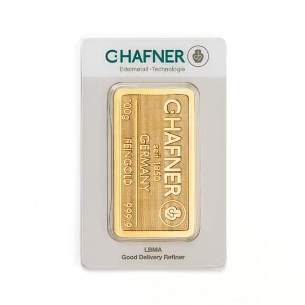 Goldbarren 100g - C. Hafner