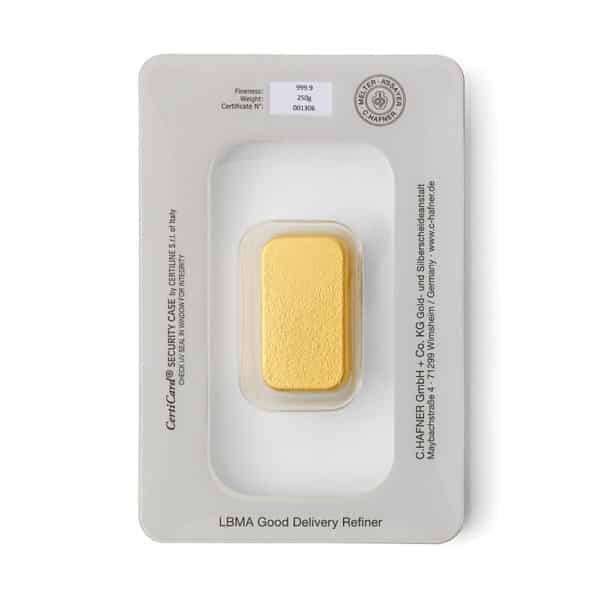 Goldbarren 250g - C. Hafner – Bild 2