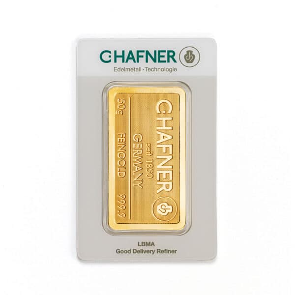 Goldbarren 50g - C. Hafner