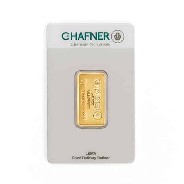 Goldbarren 5g - C. Hafner