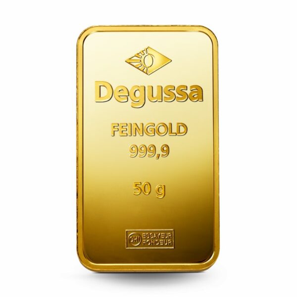 Goldbarren 50g - Degussa – Bild 3
