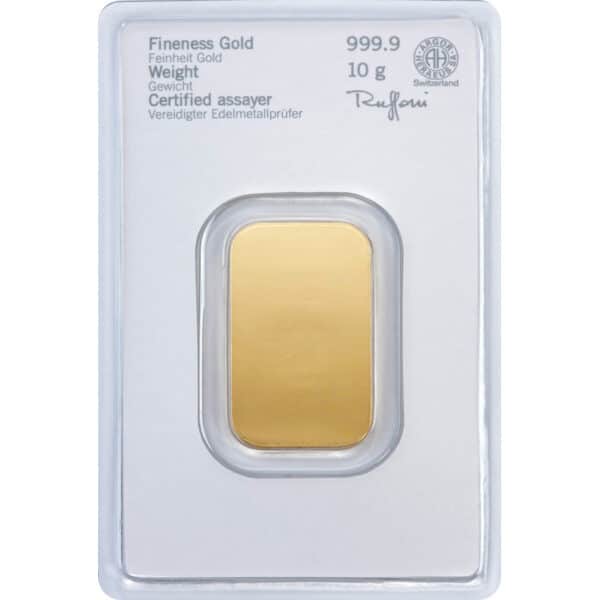 Goldbarren 10g - Heraeus – Bild 2