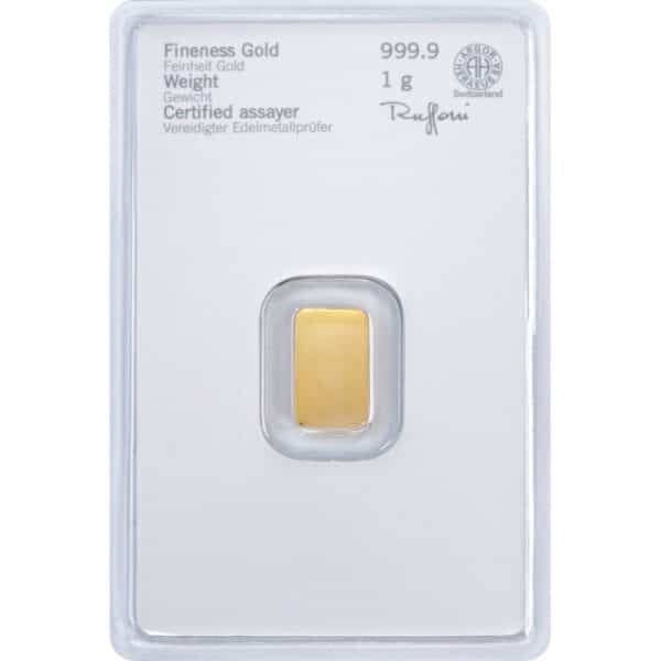 Goldbarren 1g - Heraeus – Bild 2