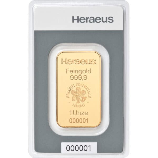 Goldbarren 1oz - Heraeus
