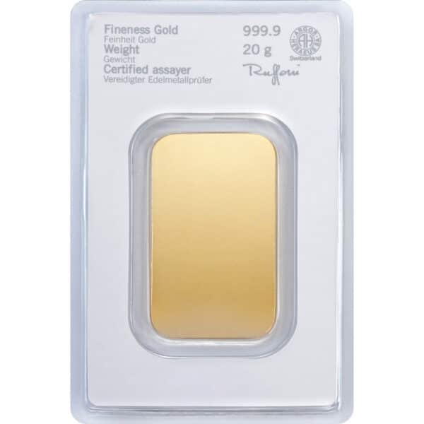 Goldbarren 20g - Heraeus – Bild 2