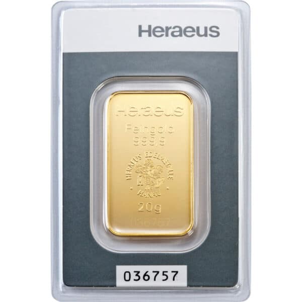 Goldbarren 20g - Heraeus