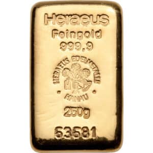 Goldbarren 250g - Heraeus